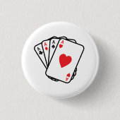 Aces Simple Logo Pin Ronde Button 3,2 Cm (Voorkant)