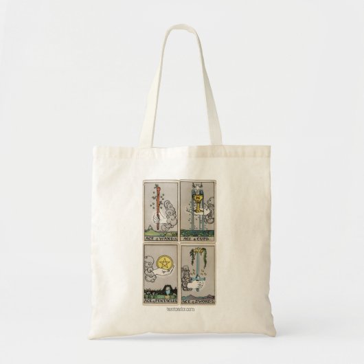 Aces van de Tarot Tote Bag (Voorkant)