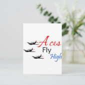 Aces vliegen hoog briefkaart (Staand voorkant)