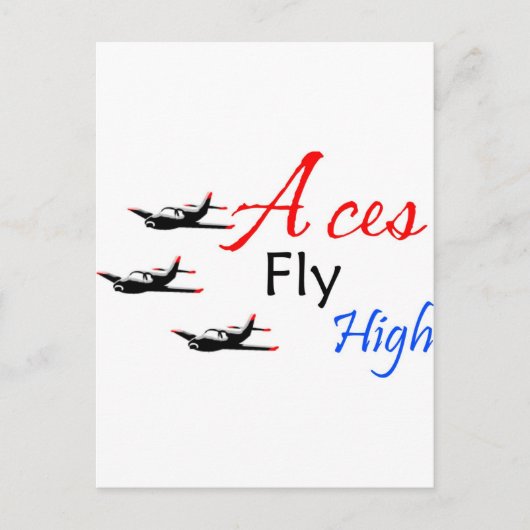 Aces vliegen hoog briefkaart (Voorkant)