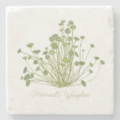 Acetabularia Seaweed Stone Onderzetter (Voorkant)