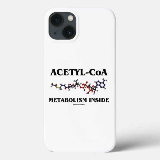 Acetyl-CoA metabolisme in chemisch molecuul Case-Mate iPhone Case (Achterkant)