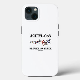 Acetyl-CoA-metabolisme in chemische molecule iPhone 13 Hoesje