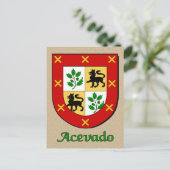 Acevado Family Shield Briefkaart (Staand voorkant)