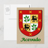 Acevado Family Shield Briefkaart (Voorkant / Achterkant)