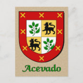 Acevado Family Shield Briefkaart (Voorkant)