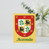 Acevado Family Shield Briefkaart (Staand voorkant)