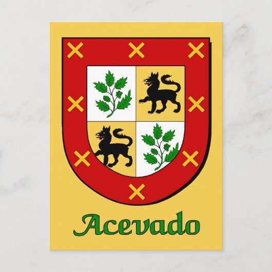 Acevado Family Shield Briefkaart (Voorkant)