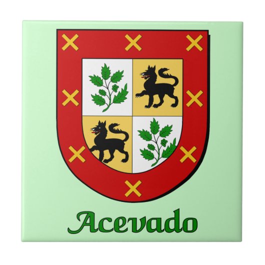 Acevado Family Shield Tegeltje (Voorkant)