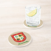 Acevado Family Shield Zandsteen Onderzetter (Zijkant)