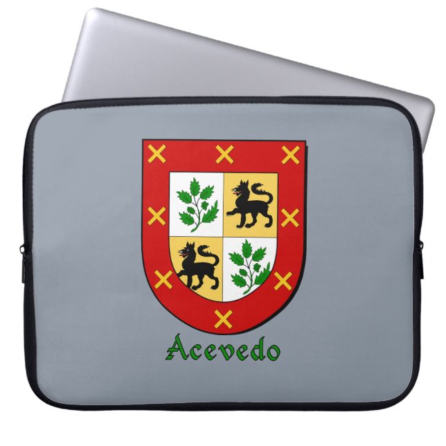 Acevedo Family Shield Laptop Sleeve (Voorkant)