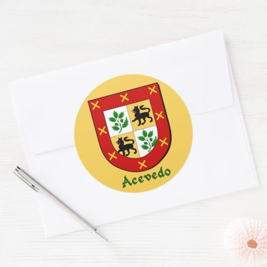 Acevedo Family Shield Stickers (Envelop)