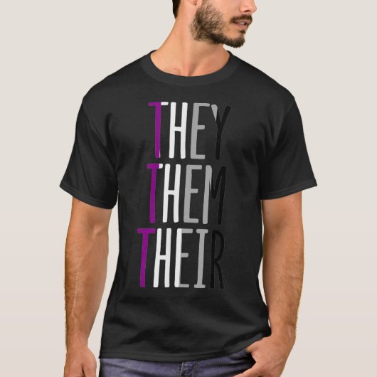 Ach Ace zij hen hun Enby Nonbinary Pride P T-shirt (Voorkant)