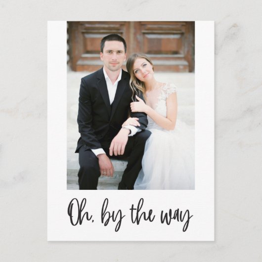 Ach by the Way Elopement Photo Announement Aankondigingskaart (Voorkant)