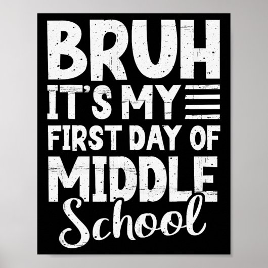Ach, het is mijn eerste dag op de middelbare schoo poster (Voorkant)