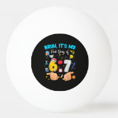 Ach, het is mijn eerste dag terug naar school pingpongbal (Voorkant)