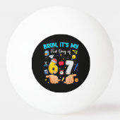 Ach, het is mijn eerste dag terug naar school pingpongbal (Achterkant)