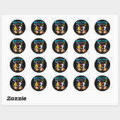 Ach, het is mijn eerste dag terug naar school ronde sticker (Vel)