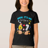 Ach, het is mijn eerste dag terug naar school Tri-Blend shirt (Voorkant)