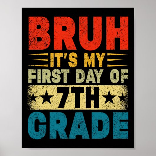 Ach, het is mijn eerste dag van de 7e klas, terug poster (Voorkant)