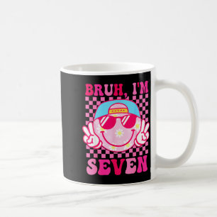 Ach, ik ben zeven 7 7e verjaardag Meisjes Groovy 7 Koffiemok