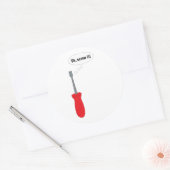 Ach, Laat Maar Grappige Schroevendraaier Ronde Sticker (Envelop)