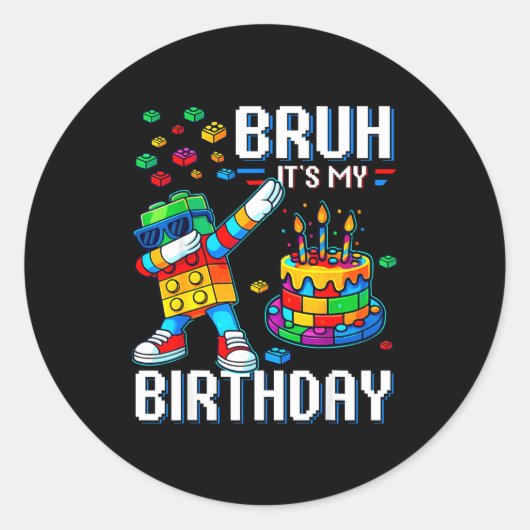 Ach man, het is mijn verjaardag Master Builder die Ronde Sticker (Voorkant)