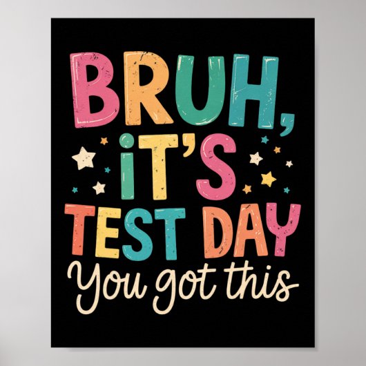 Ach man, het is toetsdag, je kan dit Toetsdag Lera Poster (Voorkant)