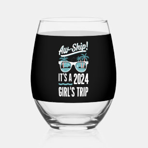 Ach Schat Het Is Een Meidenreis 2024 Meisjes Cruis Wijnglas Zonder Voet