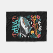 Ach Schat Het Is Onze Honeymoon Trip Matchende Kop Fleece Deken (Voorkant (Horizontaal))