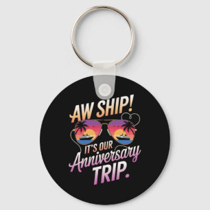 Ach, scheep het is onze jubileumreis cruise koppel sleutelhanger