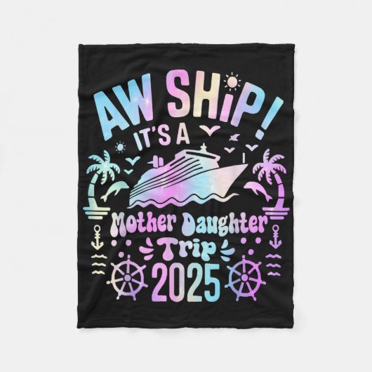 Ach scheeps onze moeder-dochter reis 2025 bijpasse fleece deken (Voorkant)