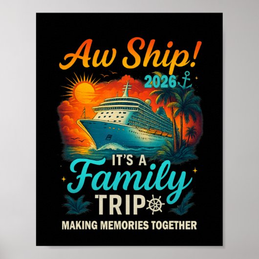 Ach, scheepsreis, het is een gezinsuitje 2026 Grap Poster (Voorkant)