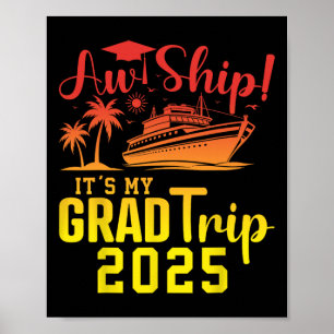 Ach, scheepsreis! Mijn grad-trip 2025 Leuke afstud Poster