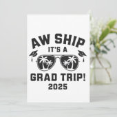 Ach Schip Het is een afstudeerreis 2025 Zomerreis  Kaart (Staand voorkant)