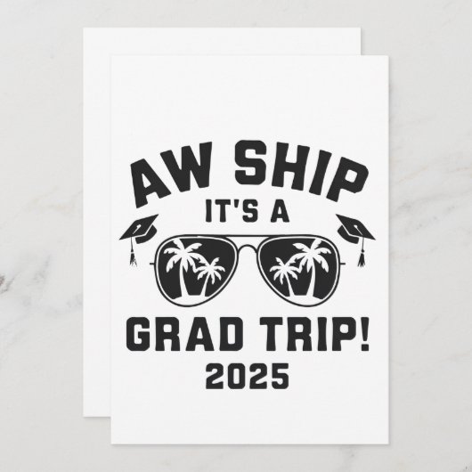 Ach Schip Het is een diploma-uitstap 2025 Zomerrei Kaart (Voorkant / Achterkant)