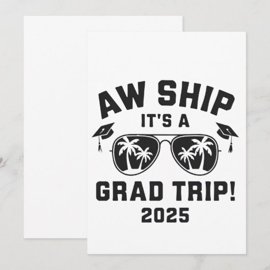 Ach Schip Het is een Grad Trip 2025 Zomer Trip Mat Kaart (Voorkant / Achterkant)