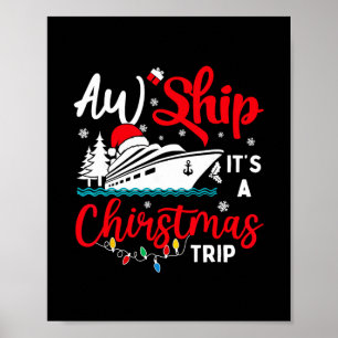 Ach Schip Het Is Kerst Reis Cruise Kerstlichten Ho Poster