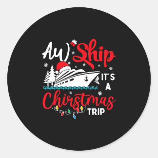 Ach Schip Zijn Kerstreis Cruise Kerstlichten Holi Ronde Sticker