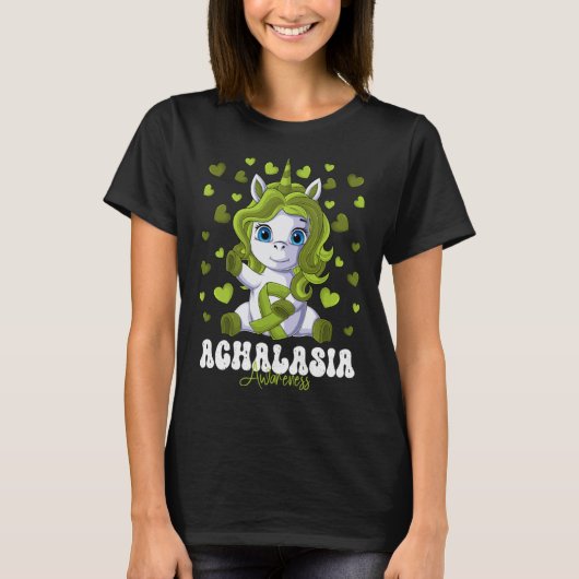 Achalasia Awareness Month Lime Green Ribbon Unicor T-shirt (Voorkant)