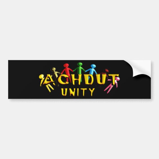 Achdut.png Bumpersticker (Voorkant)