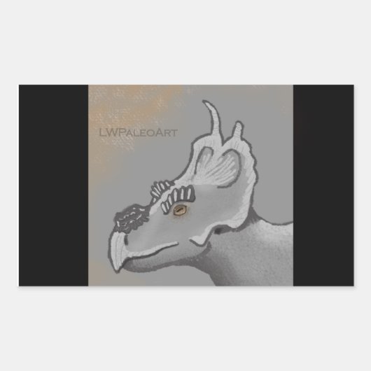 Achelousaurus Rechthoekige Sticker (Voorkant)