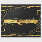 Achempong: Auric Cascade | |Liquid Gold Opulence   Cadeaupapier (Vlak)
