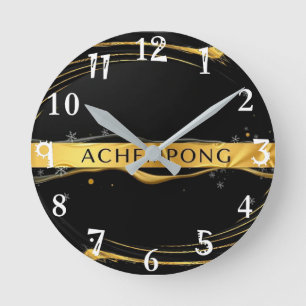 Achempong: Auric Cascade   Vloeibaar Goud Weelde Ronde Klok