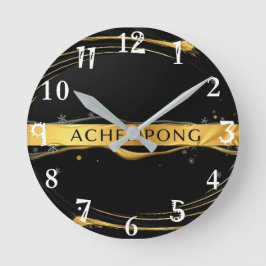 Achempong: Auric Cascade | Vloeibare Goud Weelde Ronde Klok