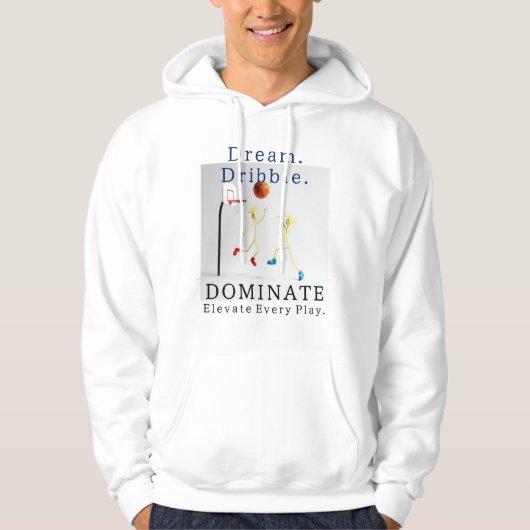 Achempong Basketball — Dream Dribble.  Dominate. Hoodie (Voorkant)
