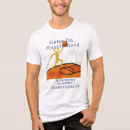 Achempong Basketball-Shirt | Game On. Hustle Hard. Tri-Blend Shirt