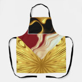 Achempong Designer Apron: Opulent Swirl Crimson Go Schort (Voorkant)