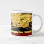Achempong Designer Drinkware: Crimson & Gold Opule Grote Koffiekop (Rechts)