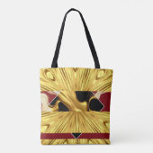 Achempong Designer Tote: Crimson & Gold Opulent Sw Tote Bag (Achterkant)